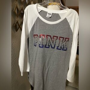 PINK Victoria's Secret Long Sleeve Baseball Sleeves 🇺🇸🇺🇸